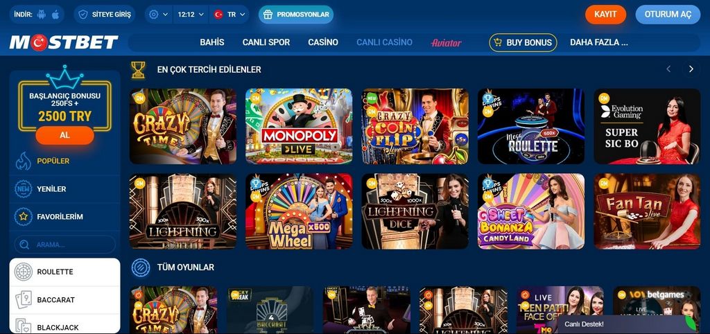 Mostbet Betting Markets