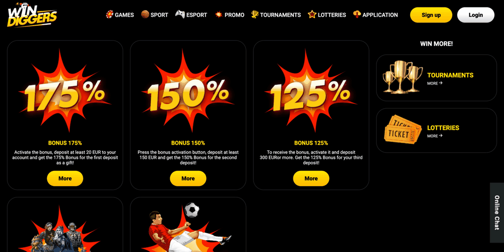 Online Casino Site Experience at Victory Diggers Casino Site